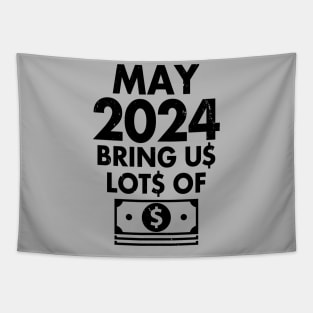 Funny New Year 2024 I Want Money Wish Meme Tapestry