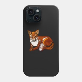 Fox art Urban Fox - Vulpes Vulpes close up painting  of a beautiful red fox Phone Case