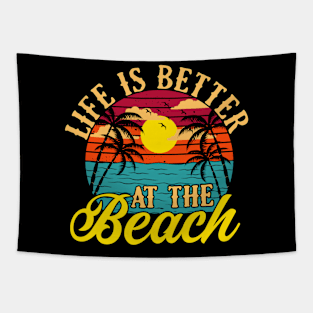 Life Is Better At The Beach Tropical Season Beach Summer Tapestry