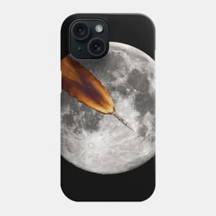 Apollo 7 space rocket orbiting the moon Phone Case