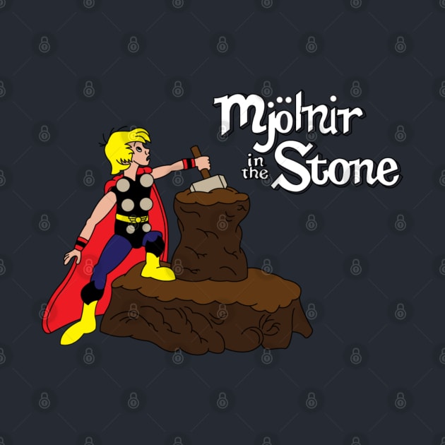 Mjolnir in the Stone (Classic Thor) by Leidemer Illustration 