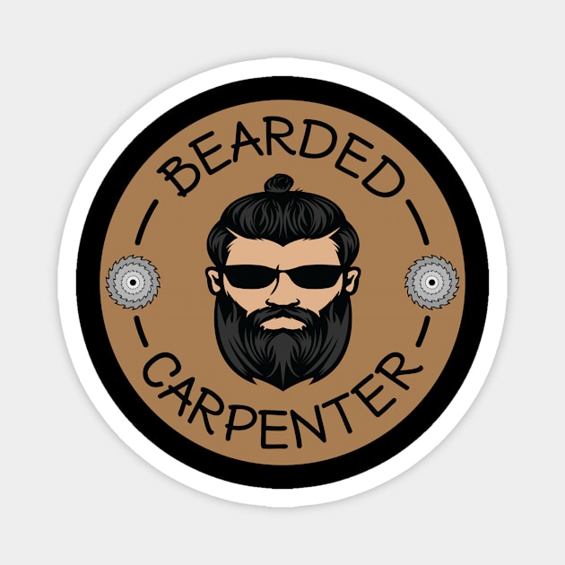 Bearded carpenter Magnet by RockyDesigns