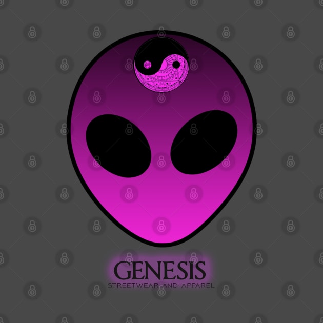 Genesis Streetwear -  Alien logo purple nurple by retromegahero