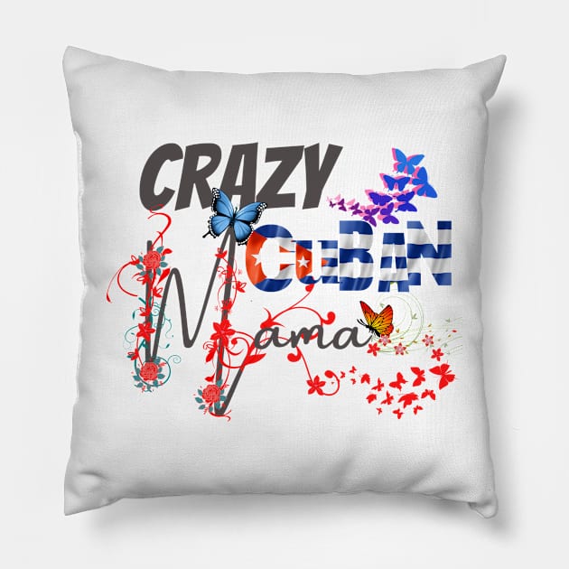 Crazy Cuban Mom, gift for mom, Mothers day gift, Spanish, Espanol Pillow by BeatyinChaos