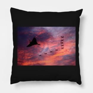 Vulcan XH558 and Red Arrows Pillow