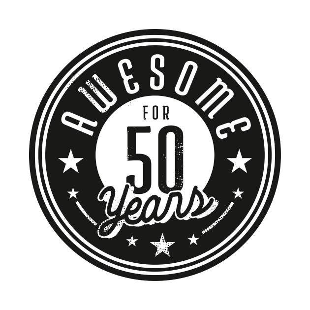 Vintage Awesome for 50 Years // Retro 50th Birthday Celebration B by Now Boarding