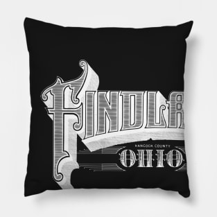 Vintage Findlay, OH Pillow