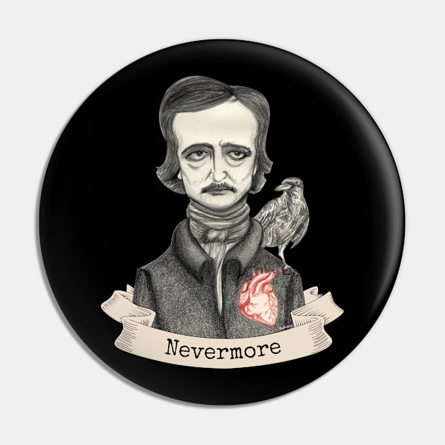 Edgar Allan Poe - Nevermore Pin by Pendientera