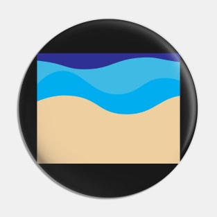 Abstract Blue waves and Brown sand background Pin