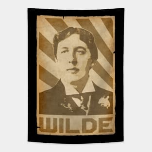 Oscar Wilde Retro Propaganda Tapestry