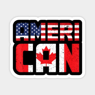 Us Flag Canadian American Pride Canadian Flag Canada Magnet