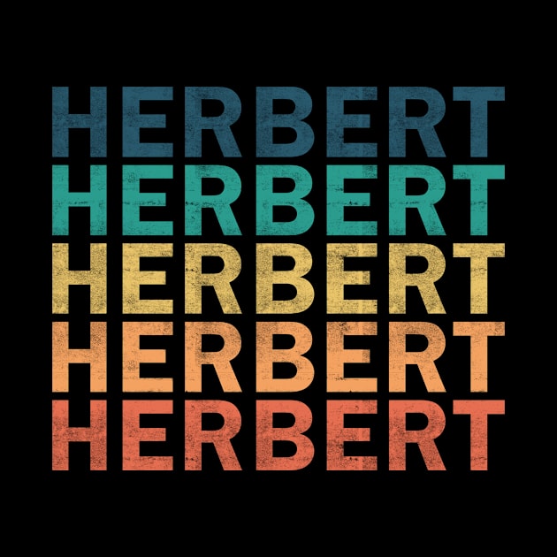 Herbert Name T Shirt - Herbert Vintage Retro Name Gift Item Tee by henrietacharthadfield