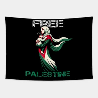 I Love Free Palestine Mother Children Gaza Strip Palestinian Tapestry