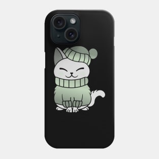 Cute Cozy Colorful Snow Winter Cat Kitty Phone Case