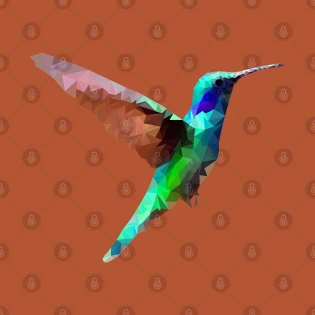 Lowpoly Hummingbird  (Blue Version) by Lumos19Studio