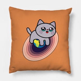 interplanetary kitty Pillow