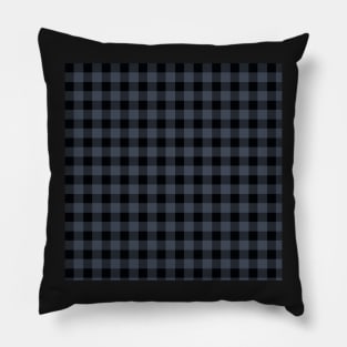 Blue Charcoal Medium Gingham by Suzy Hager      Black & Blue Pillow