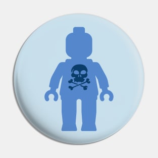 Minifig with Skull Design Pin