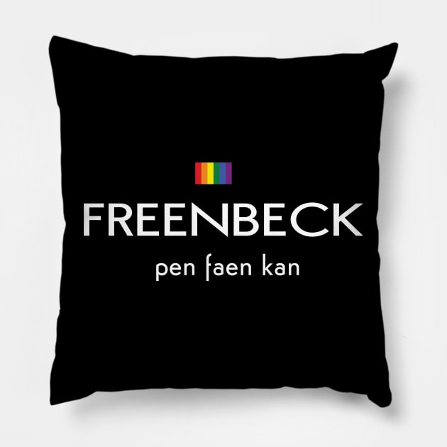 FreenBecky rainbow Pillow by whatyouareisbeautiful