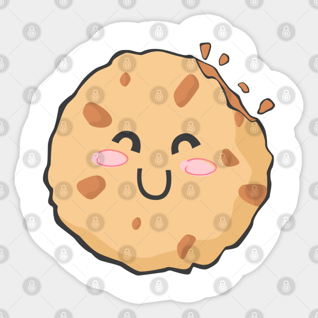 Cute Cookie Smiling - Cookies - Sticker | TeePublic Cute Cookie Smiling - Cookies - Sticker | TeePublic