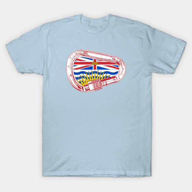 Discover British Columbia Flag Climbing Carabiner - British Columbia - T-Shirt