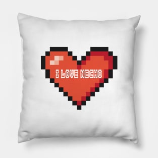 I Love Necho Pixel Art Pillow