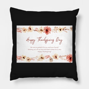 Happy Thanksgiving Card - 12 Pillow