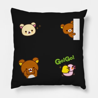 rilakkuma sticker sheet Pillow