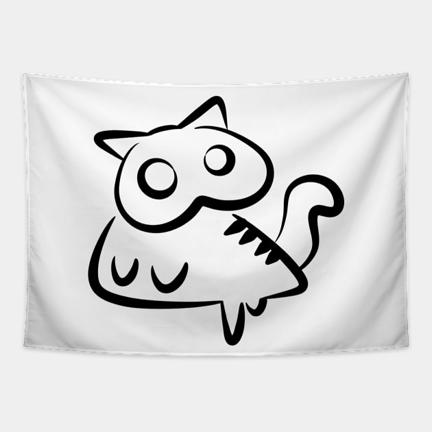 Melting Kitty Tapestry by Jossly_Draws