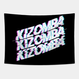 Kizomba with Glitch Effect Tapestry