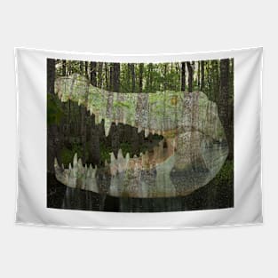 Hungry Swamp Gator Tapestry