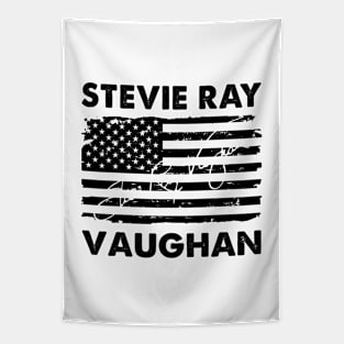 Retro American Flag Stevie Ray Music Gift Tapestry