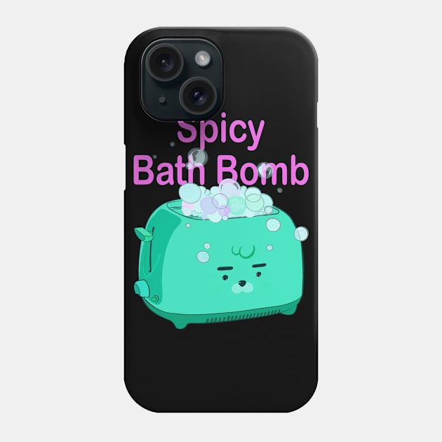 Retro inscription "Spicy bath bomb" Phone Case by shikita_a