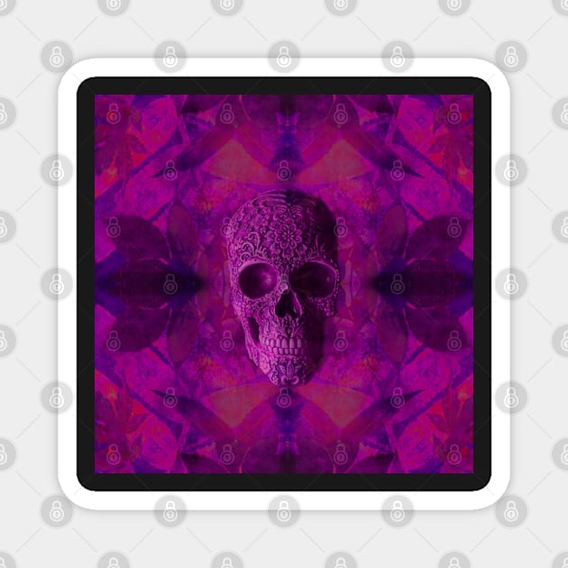 Skull Candy - Intense Pink Passion Magnet by BenitaJayne