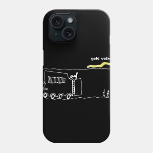 Tunnel drilling machine, black Phone Case