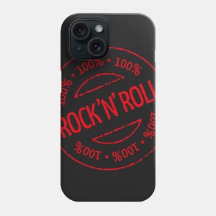 100% Rock 'n' Roll Stamp (Red) Phone Case