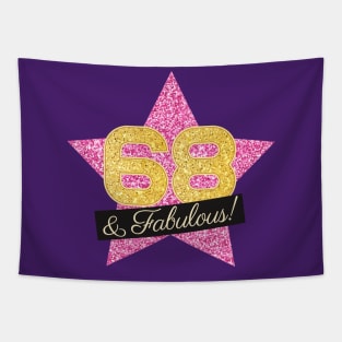 68th Birthday Gifts Women Fabulous - Pink Gold Tapestry