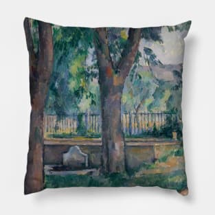 The Pool at the Jas de Bouffan by Paul Cezanne Pillow