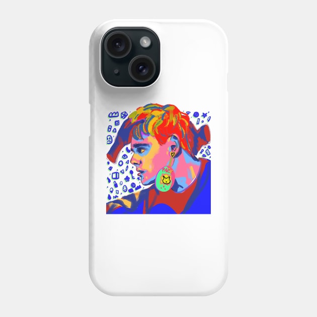 awsten knight rainbow tamagotchi portrait (square) Phone Case by mol842