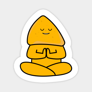 International yoga day with cute nachos character Magnet