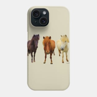 Three Icelandic horses Phone Case