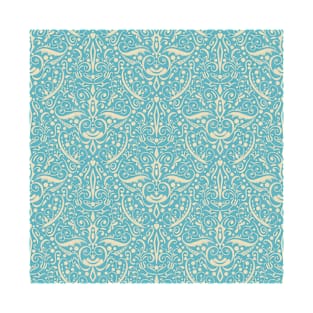 Light Blue Botanical Damask T-Shirt