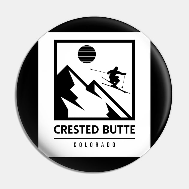 Crested Butte Colorado United States ski Pin by UbunTo