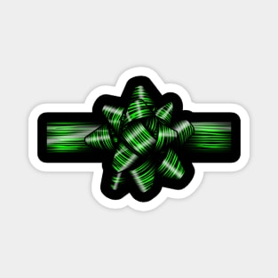 Green zebra bow Magnet