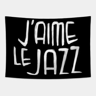 Jazz Music Typography, I Love Jazz , J'aime le Jazz Tapestry