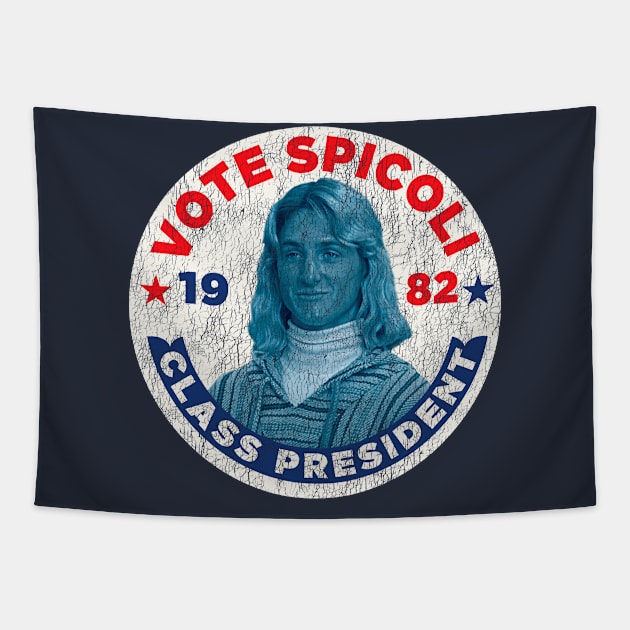 Vote Spicoli For Class President 1982 Worn Out Tapestry by Alema Art