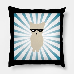 Groovy Cat Retro Aesthetic Pillow