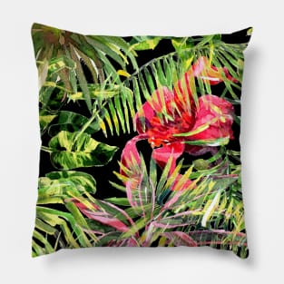 Palm Leaves seamless pattern Pillow