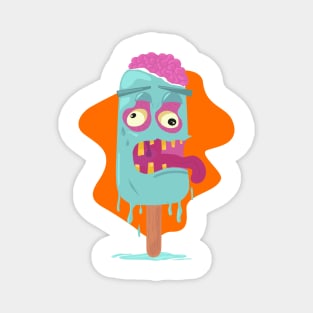 Zombie Ice-cream Illustration Magnet