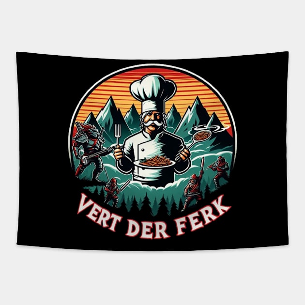 Vert Der Ferk Vintage Tapestry by  El-Aal